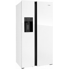 Concept-Americká lednice s výrobníkem ledu LA7691wh WHITE
