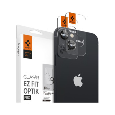 Spigen Glass tR EZ Fit Optik Pro 2 Pack tvrzené sklo na fotoaparát iPhone 15/15 Plus/14/14 Plus čern