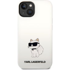 Karl Lagerfeld Liquid Silicone Choupette NFT kryt iPhone 14 Plus bílý