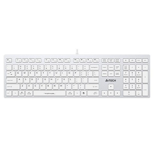 A4tech Klávesnice FX50, kancelářská klávesnice, membránová, bezdrátová, CZ/SK, Bílá A4tech Klávesnice FX50, kancelářská klávesnice, membránová, bezdrátová, CZ/SK, Bílá
