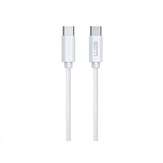 WG - Datový kabel Type-C na Type-C, 3 metry, 3A, 60W, bílá