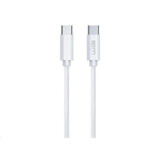 WG - Datový kabel Type-C na Type-C, 3 metry, 3A, 60W, bílá