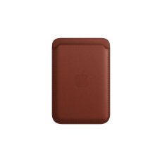 Apple kožená peněženka s MagSafe cihlově hnědá