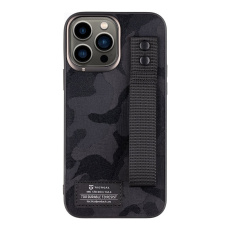 Tactical Camo Troop Drag Strap Kryt pro Apple iPhone 13 Pro Max černý