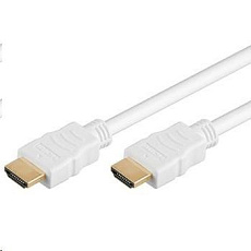 PremiumCord HDMI High Speed + Ethernet kabel,bílý, zlacené konektory, 5m PremiumCord HDMI High Speed + Ethernet kabel,bílý, zlacené konektory, 5m