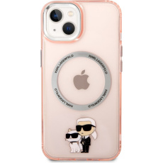 Karl Lagerfeld MagSafe IML Karl and Choupette NFT kryt iPhone 14 Plus růžový