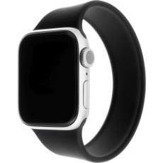 FIXED provlékací silikonový řemínek Apple Watch 42/44/45mm L černý