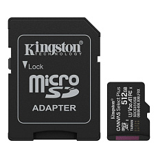 Kingston MicroSDXC karta 512GB Canvas Select Plus, U3, V30, A1, SD Adaptér Kingston MicroSDXC karta 512GB Canvas Select Plus, U3, V30, A1, SD Adaptér