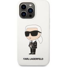 Karl Lagerfeld Liquid Silicone Ikonik NFT kryt iPhone 13 Pro Max bílý