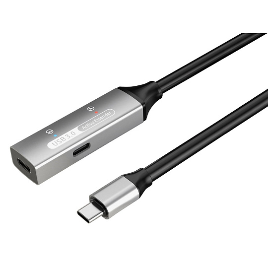 PREMIUMCORD USB-C repeater a prodlužovací kabel Male-Female, 5Gbps Aluminium 10m PREMIUMCORD USB-C repeater a prodlužovací kabel Male-Female, 5Gbps Aluminium 10m