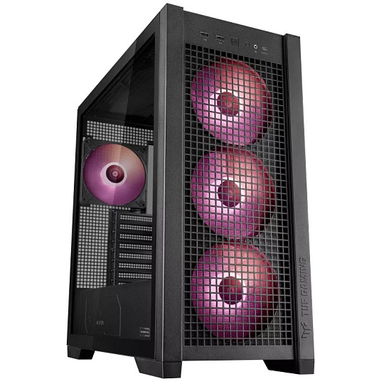 ASUS case TUF GAMING CASE (GT302) TG, Mid Tower, 4x 140mm ARGB Fan, černá ASUS case TUF GAMING CASE (GT302) TG, Mid Tower, 4x 140mm ARGB Fan, černá