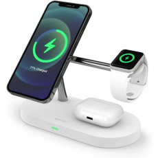 EPICO magnetická bezdrátová nabíječka 3v1 (kompatibilní s MagSafe) bílá EPICO magnetická bezdrátová nabíječka 3v1 (kompatibilní s MagSafe) bílá