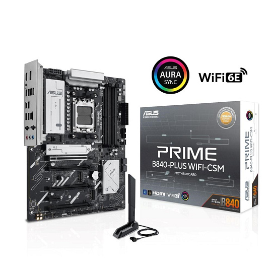 ASUS MB Sc AM5 PRIME B840-PLUS WIFI, AMD B840, 4xDDR5, 1xDP, 1xHDMI, WiFi, ATX ASUS MB Sc AM5 PRIME B840-PLUS WIFI, AMD B840, 4xDDR5, 1xDP, 1xHDMI, WiFi, ATX