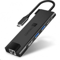 CONNECT IT Multi5in1 USB-C hub, 5v1 (USB-C, 2xUSB-A, HDMI, RJ45), externí, antracitová CONNECT IT Multi5in1 USB-C hub, 5v1 (USB-C, 2xUSB-A, HDMI, RJ45), externí, antracitová