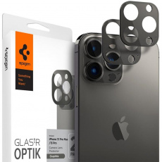 Spigen tR Optik 2 Pack tvrzené sklo na fotoaparát iPhone 13 Pro/Max černé Spigen tR Optik 2 Pack tvrzené sklo na fotoaparát iPhone 13 Pro/Max černé
