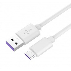 PremiumCord Kabel USB 3.1 C/M - USB 2.0 A/M, Super fast charging 5A, bílá, 1m