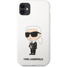 Karl Lagerfeld Liquid Silicone Ikonik NFT kryt iPhone 11 bílý