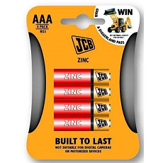 JCB zinko-chloridová baterie R03, blistr 4 ks JCB zinko-chloridová baterie R03, blistr 4 ks