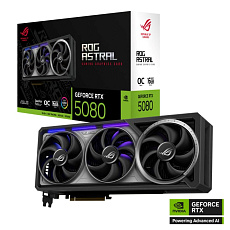 ASUS VGA NVIDIA GeForce RTX 5080 ROG ASTRAL 16GB OC, 16GB GDDR7, 3xDP, 2xHDMI