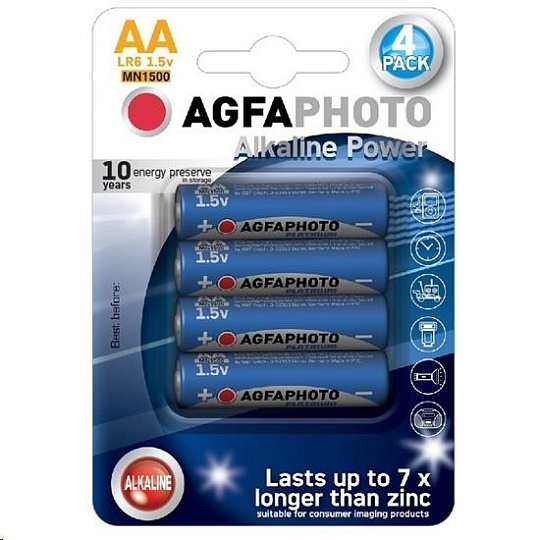 AgfaPhoto Power alkalická baterie LR06/AA, blistr 4ks AgfaPhoto Power alkalická baterie LR06/AA, blistr 4ks
