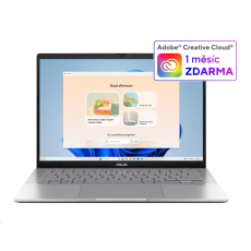 ASUS NTB Vivobook S14 (M3407HA-LY014W), Ryzen 7 260, 14" 1920 x 1200, 16GB, 1TB SSD, AMD Radeon, W11 Home, Cool Silver ASUS NTB Vivobook S14 (M3407HA-LY014W), Ryzen 7 260, 14" 1920 x 1200, 16GB, 1TB SSD, AMD Radeon, W11 Home, Cool Silver