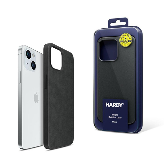 3mk ochranný kryt HARDY MagFabric Case pro Apple iPhone 15 Plus, Black