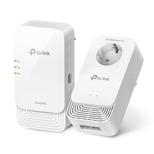 TP-Link PGW2440 KIT EasyMesh WiFi6 průchozí powerline set (G.hn2400,AX1800,2,4GHz/5GHz,3xGbE) TP-Link PGW2440 KIT EasyMesh WiFi6 průchozí powerline set (G.hn2400,AX1800,2,4GHz/5GHz,3xGbE)
