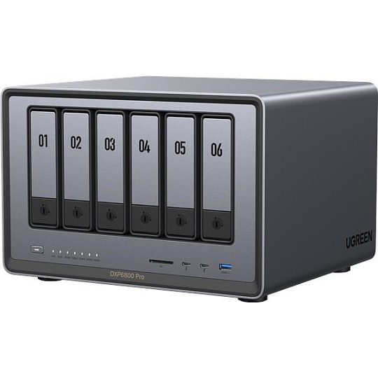 UGREEN NASync DXP6800 Pro (10C/i5-1235U/4,4GHz/8GBRAM/6xSATA/2xM.2/2x10GbE/1xPCIe/2xTB/2xUSB2.0/2xUSB3.2/HDMI/SD)