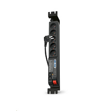 19" rozvodný panel ACAR 5x230V, vypínač, indikátor napětí, přepěťová ochrana, kabel 5m