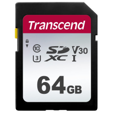 TRANSCEND SDXC karta 64GB 300S, UHS-I U3 V30 (R:95/W:45 MB/s)