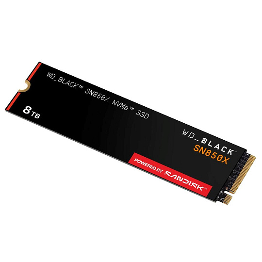 WD BLACK SSD NVMe 8TB PCIe SN850X Powered by SanDisk, Gen4, (R:7200, W:6600MB/s)
