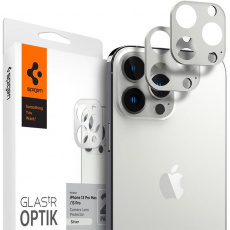 Spigen tR Optik 2 Pack tvrzené sklo na fotoaparát iPhone 13 Pro/Max stříbrné Spigen tR Optik 2 Pack tvrzené sklo na fotoaparát iPhone 13 Pro/Max stříbrné