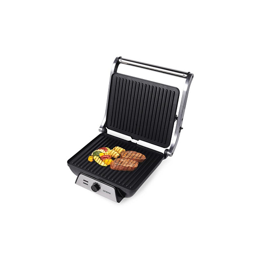 Orava Grillchef 4 elektrický kontaktní gril, 2000 W, regulace teploty, manuální ovládání, tepelně izolovaná rukojeť Orava Grillchef 4 elektrický kontaktní gril, 2000 W, regulace teploty, manuální ovládání, tepelně izolovaná rukojeť
