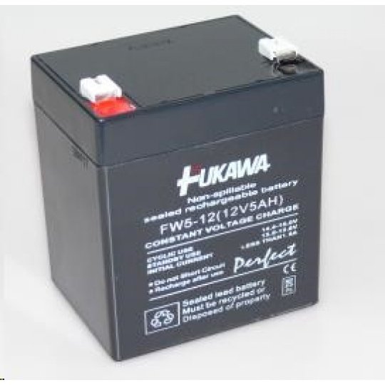 Baterie - FUKAWA FW 5-12 U (12V/5Ah - Faston 250), životnost 5let Baterie - FUKAWA FW 5-12 U (12V/5Ah - Faston 250), životnost 5let