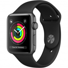 Apple Watch Series 3 42mm vesmírně šedý hliník s černým sportovním řemínkem (2017) Apple Watch Series 3 42mm vesmírně šedý hliník s černým sportovním řemínkem (2017)