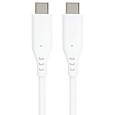PREMIUMCORD Kabel USB-C na USB-C, 60W, 480Mbps, silikonový, bílý, 1,5m