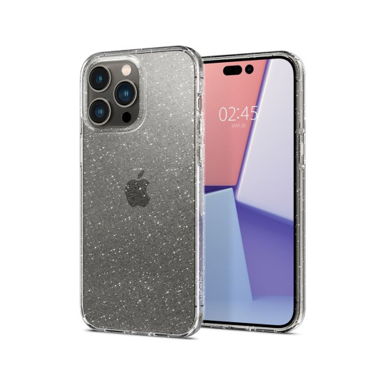 Spigen Liquid Crystal Glitter iPhone 14 Pro Max čirý