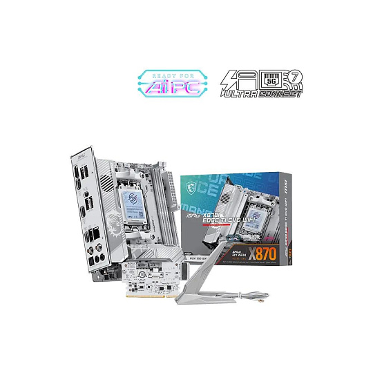 MSI MB Sc AM5 MPG X870I EDGE TI EVO WIFI, AMD B870, 2xDDR5, WiFi,1xHDMI, mini-ITX