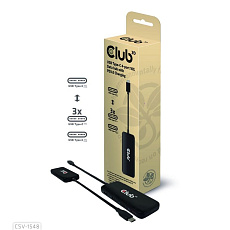 Club3D hub 1xUSB-C na 4xUSB-C, 10Gbps port, PD 3.0