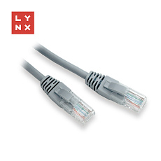 LYNX UTP patch kabel Cat5e, PVC, CCA, 3m, šedý LYNX UTP patch kabel Cat5e, PVC, CCA, 3m, šedý