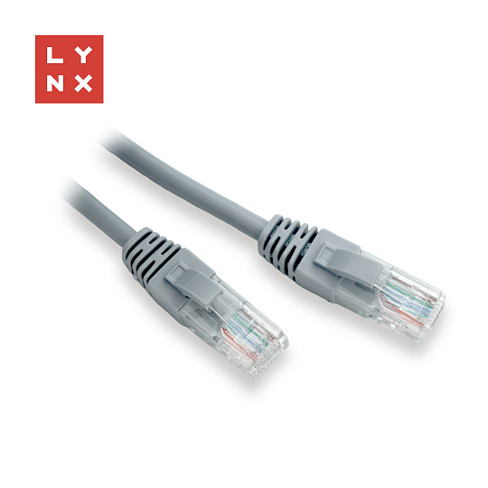 LYNX UTP patch kabel Cat5e, PVC, CCA, 3m, šedý LYNX UTP patch kabel Cat5e, PVC, CCA, 3m, šedý