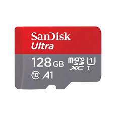 SanDisk MicroSDXC karta 128GB Ultra (140MB/s, A1 Class 10 UHS-I ) + adaptér SanDisk MicroSDXC karta 128GB Ultra (140MB/s, A1 Class 10 UHS-I ) + adaptér