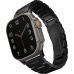 UNIQ Osta článkový ocelový řemínek Apple Watch 49/45/44/42mm černý