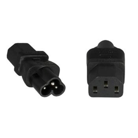 Adaptér IEC C13 na IEC C6 "trojlístek" napětí 230V, 2.5A