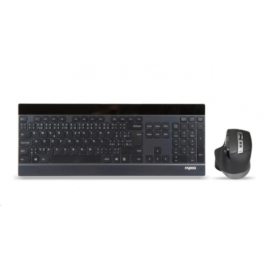 RAPOO set klávesnice a myš 9900M multi-mode bezdrátový ultra-slim CZ/SK, černá RAPOO set klávesnice a myš 9900M multi-mode bezdrátový ultra-slim CZ/SK, černá