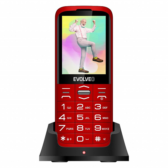 BAZAR - EVOLVEO EasyPhone XO, mobilní telefon pro seniory s nabíjecím stojánkem, červená - Po opravě (Komplet) BAZAR - EVOLVEO EasyPhone XO, mobilní telefon pro seniory s nabíjecím stojánkem, červená - Po opravě (Komplet)