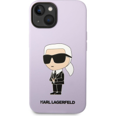Karl Lagerfeld Liquid Silicone Ikonik NFT kryt iPhone 14 Plus fialový