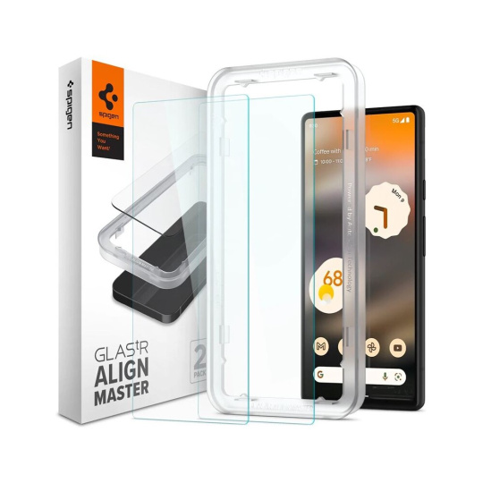 Spigen Glass AlignMaster 2 Pack tvrzené sklo pro Google Pixel 6a čiré