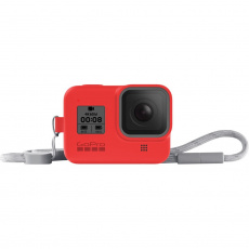 GoPro silikonové pouzdro + šňůrka (HERO8 Black) červené