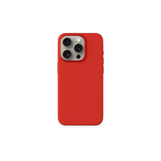 Epico Mag+ Silicone Case iPhone 15 Pro kompatibilní s MagSafe tmavě červený